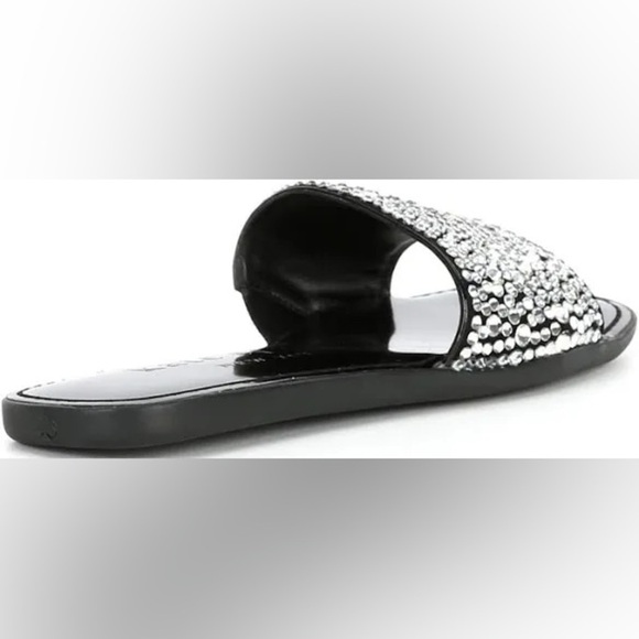 Kate Spade Silver and Black Sandals with Rhinestone Embellishments - Picture 6 of 8